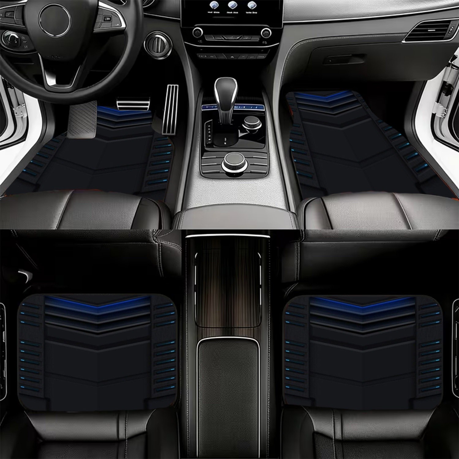4pcs Car Floor Mats, Dark Futu - Interior Design Tech review and price