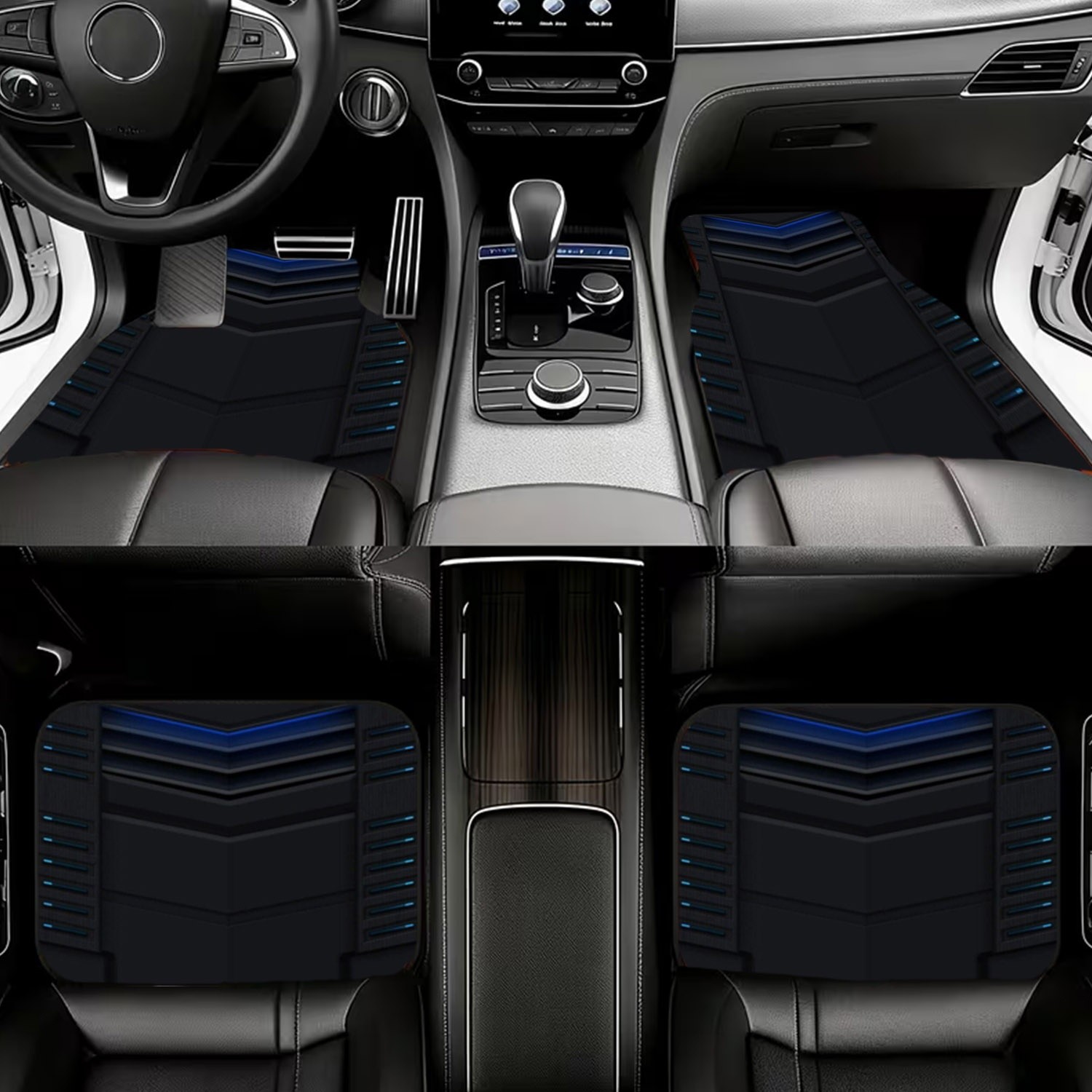 4pcs Car Floor Mats, Dark Futu - Interior Design Tech review and price