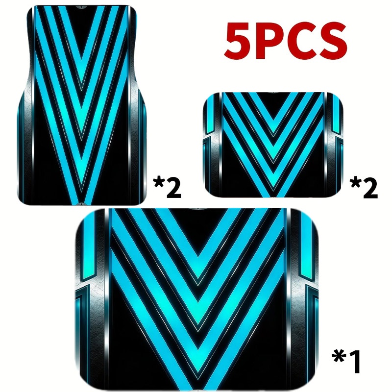 5pcs Car Floor Mats, Futuristi - Interior Design Tech review and price